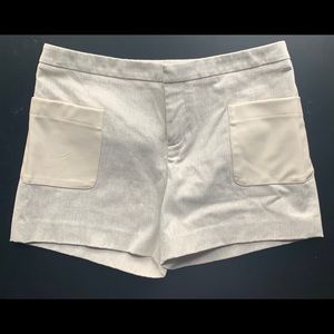 Tommy Hilfiger Tweed Shorts w Faux Leather Pockets